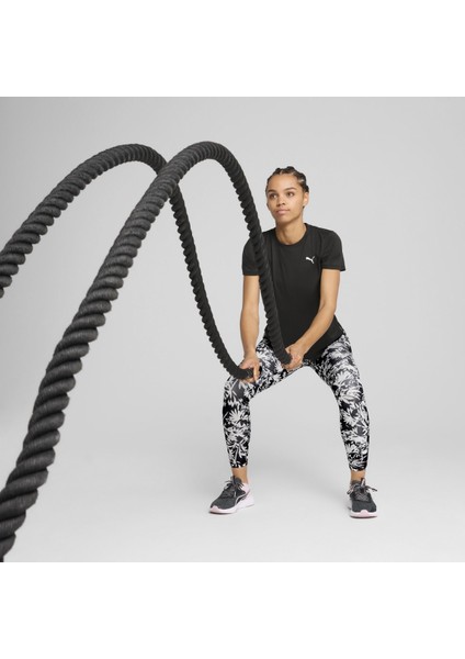 Tad Essentials Crew Kadın Siyah Yuvarlak Yaka Tişört