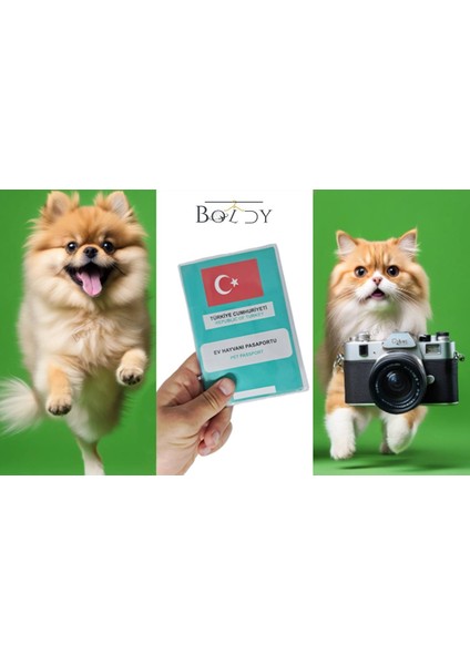 Pet Pasaport Kılıfı - Evcil Hayvan Pasaport Koruyucu - Pet Pasaportluk - Köpek Pasaport Kılıfı - Evcil Hayvan Pasaport Kılıfı