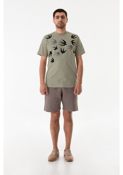 A Nakışlı Beli Bağlamalı Cepli Şort