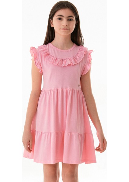 Yakası Güpürlü Kız Çocuk Elbise indirimleri