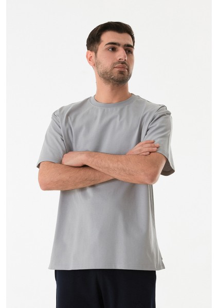 Basic Bisiklet Yaka Oversize Tişört
