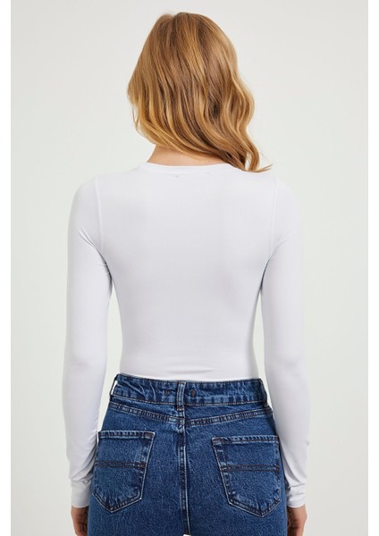 Bisiklet Yaka Bodysuit indirimleri