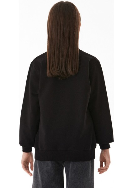 Kiraz Baskılı Bisiklet Yaka Çocuk Sweatshirt indirimleri