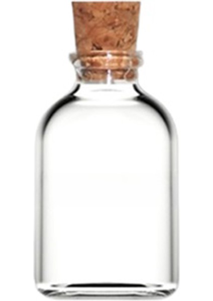 50 ml Penisilin Şişe Mantar Kapaklı,12 Adet, Şeffaf Şişe