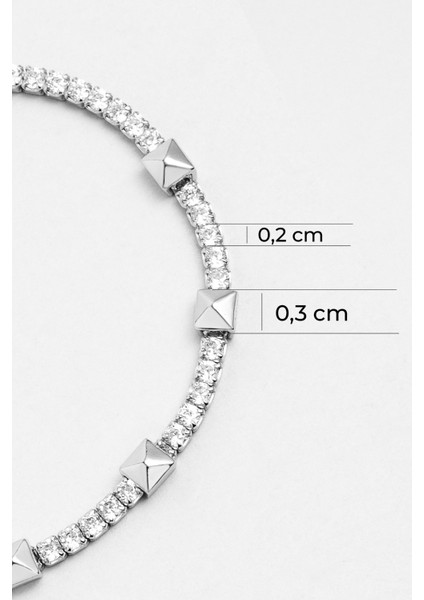 Dream 18 Ayar Beyaz Altın Kaplama 19 cm Gümüş Su Yolu Bileklik fiyatları