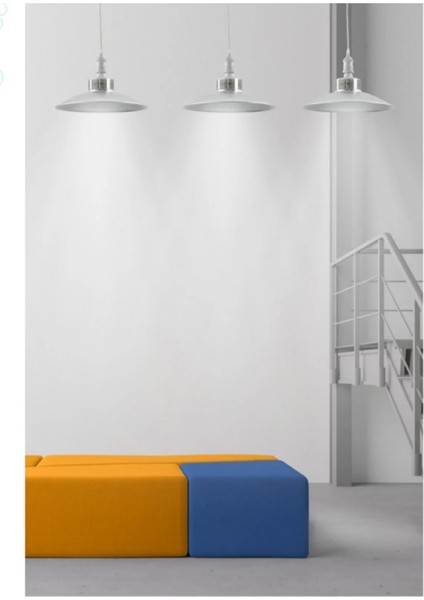 45 cm Çapında 100 Watt Günışığı, Avize Görünümlü LED Ampul, Fabrika, Atölye, Kafe Bar Mutfak Armatür fiyatları