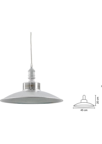 45 cm Çapında 100 Watt Günışığı, Avize Görünümlü LED Ampul, Fabrika, Atölye, Kafe Bar Mutfak Armatür indirimleri