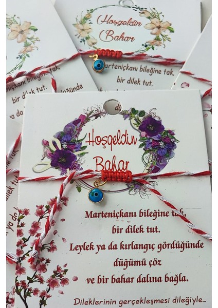 (2 Adet) Nazar Boncuklu Şans Bilekliği Marteniçka (Ayrı Ayrı Kartlıdır) modelleri