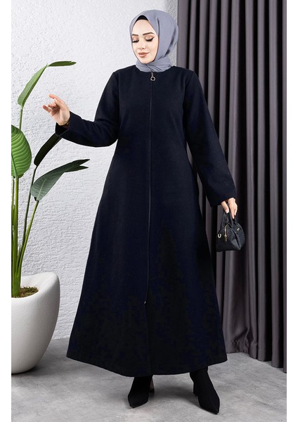 Kürk Yaka Kaşe Kaban 2060-03 Lacivert fiyatları