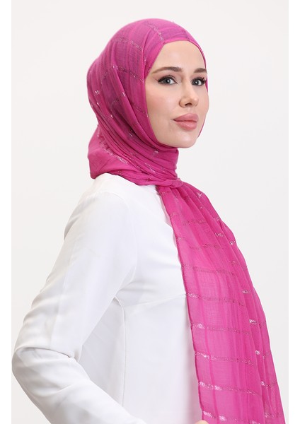 Simli Keten Şal 2072-11 Eflatun fiyatları