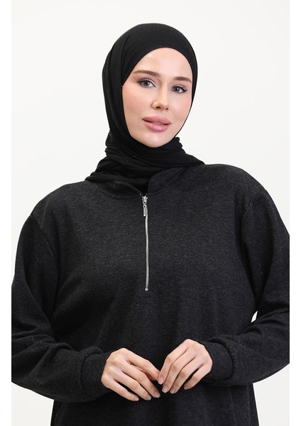 Ecrin Kumaş Tunik Pantolon Ikili Takım 0554-02 Antrasit