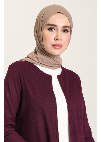 Fermuarlı Keçe Ferace 3336A-01 Mor fırsatları