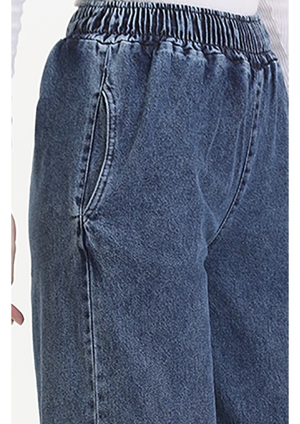 Beli Lastikli Kot Pantolon 1793L-01 Mavi modelleri