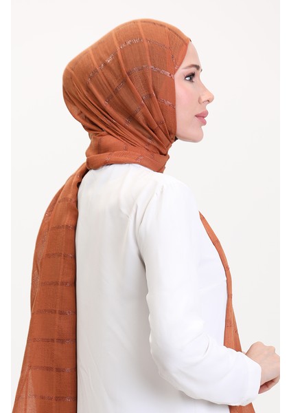 Simli Keten Şal 2072-14 Taba fiyatları