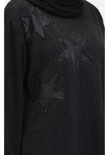 Taşlı Tunik Pantolon Ikili Takım 0569-02 Füme fırsatları