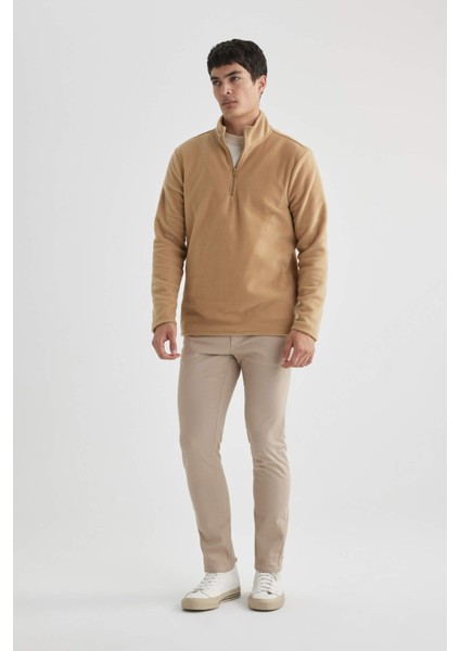 Regular Fit Yarım Fermuarlı Sweatshirt