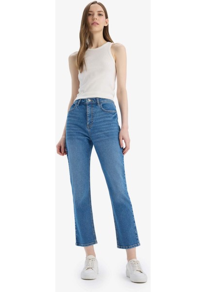 Mary Vintage Straight Fit Yüksek Bel Düz Paça Jean Pantolon D7980AX25SP