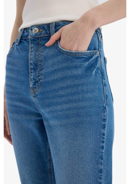 Mary Vintage Straight Fit Yüksek Bel Düz Paça Jean Pantolon D7980AX25SP
