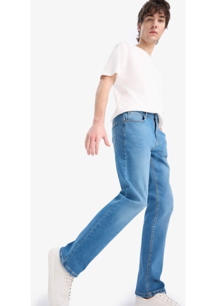 Sergio Regular Fit Normal Kalıp Normal Bel Boru Paça Jean Pantolon E7024AX25SP