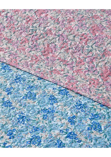 Floral Twilight Çift Kişilik Çok Amaçlı Örtü 200X220 cm Mavi fırsatları