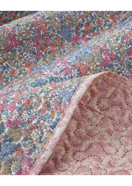 Floral Serenade King Size Çok Amaçlı Örtü 240X220 cm Mavi indirimleri