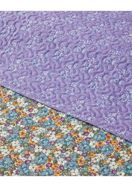 Fiore Viola Çift Kişilik Çok Amaçlı Örtü 200X220 cm Mor