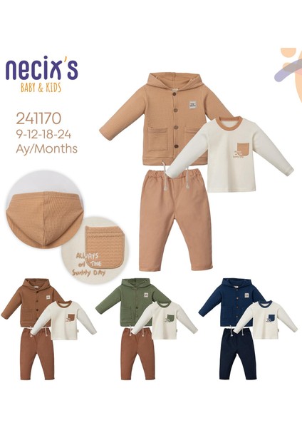 Necixs New Bern Erkek Bebek Kapüşonlu Üçlü Takım fırsatları