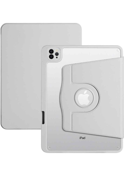 iPad 11 Inç Pro M2 3/4 Nesil Uyumlu 360 Dönebilen Yatay Dikey Stand Özellikli Pino Tablet Kılıfı