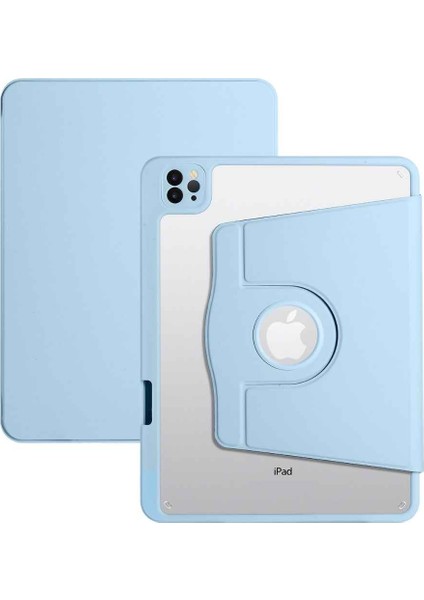 iPad 11 Inç Pro M2 3/4 Nesil Uyumlu 360 Dönebilen Yatay Dikey Stand Özellikli Pino Tablet Kılıfı