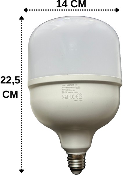 (10 Adet) 45W 6500K (Beyaz Işık) E27 Duylu (Kalın Duy) Torch LED Ampul