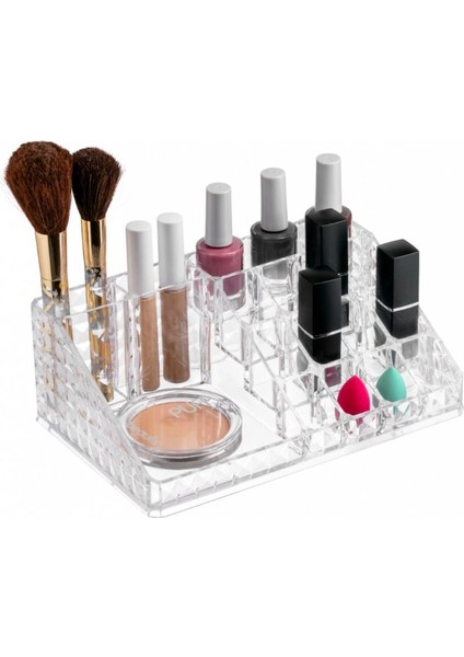 Diamond Şeffaf 16 Bölmeli Çok Amaçlı Makyaj Organizeri fiyatları