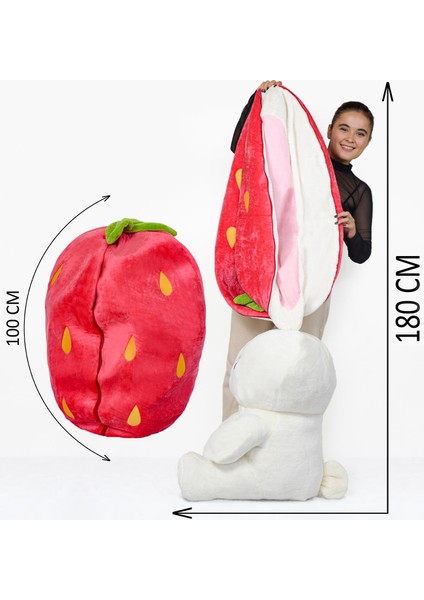 Pandamkee 180 cm Çilek Tavşan