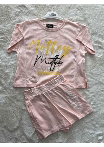 Motley Şortlu Crop Ikili Takım