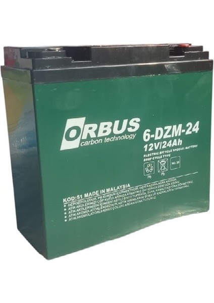 12V 24 Amper (Dik) Elektrikli Bisiklet Aküsü 6'lı Paket