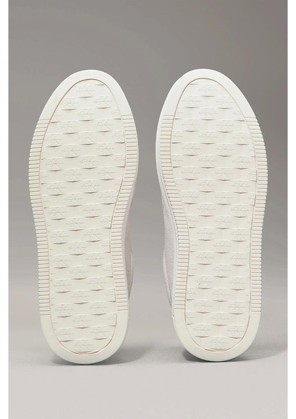 Kadın Platform Taban Beyaz Deri Sneaker