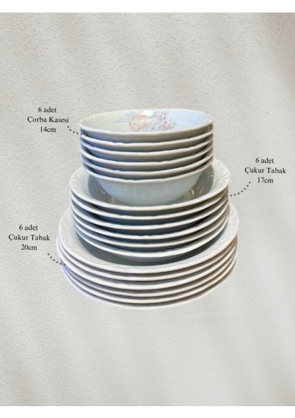 GLORYA18 Parça Yemek Takımı fiyatları