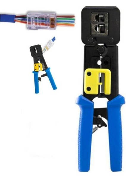 Elitstore RJ45 Cat6 Ez Plug Yeni Nesil Makaslı Ağ Pensesi