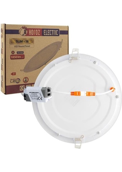 Horoz Slim-18 18 Watt 6400K 205 mm Smd LED Siva Alti Beyaz Spot Panel (2li̇ PAKET)(056-003-018) fiyatları