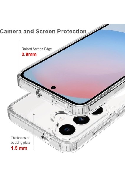 Samsung Galaxy A16 Uyumlu Kılıf Şeffaf Magsafe Manyetik Özellikli Araç Tutucu Silikon Kapak Pc