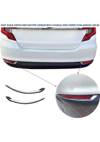 Fiat Egea Krom Arka Reflektör Çerçevesi 2 Parça 2015 ve Üzeri P.çelik