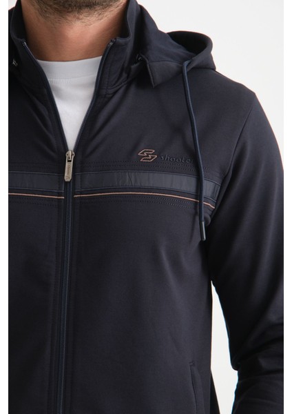 Deluxe Rahat Form Lacivert Erkek Eşofman Takımı Klasik Paça Mevsimlik modelleri