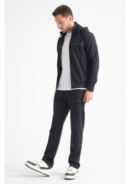 Deluxe Rahat Form Lacivert Erkek Eşofman Takımı Klasik Paça Mevsimlik fırsatları