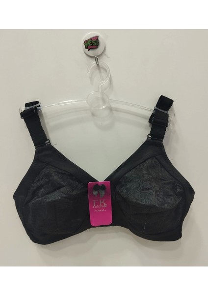 Dantel Detaylı C Cup Siyah Sütyen - 7012