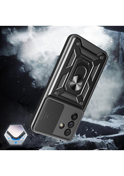 Samsung Galaxy A56 Kılıf Magnetik Standlı Kamera Korumalı Zore Sürgülü Vega Kapak fırsatları
