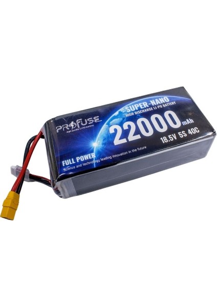 18,5V 5s 22000MAH 40C Lipo Batarya