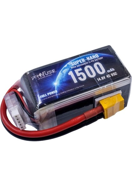 14,8V 4s 1500MAH 95C Lipo Batarya
