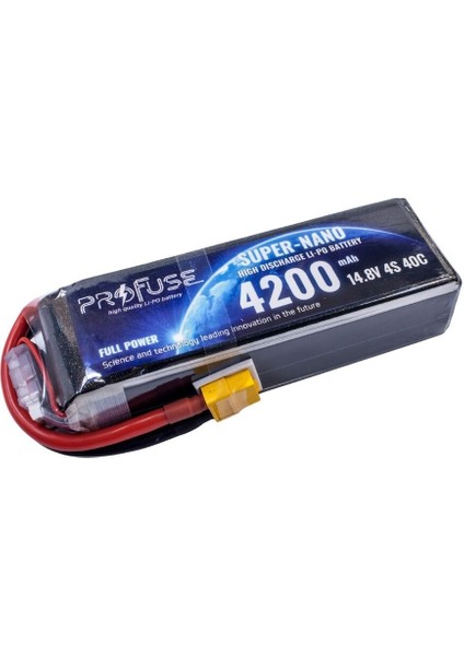 14,8V 4s 4200MAH 40C Lipo Batarya