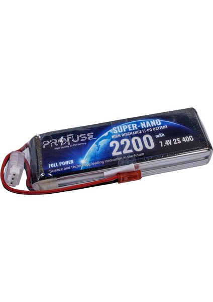 7,4V 2s 2200MAH 40C Lipo Batarya