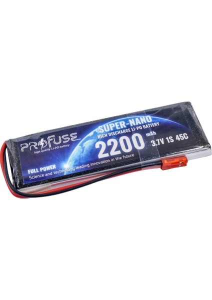3,7V 1s 2200MAH 45C Lipo Batarya