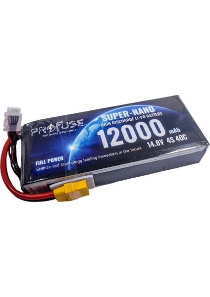 14,8V 4s 12000MAH 40C Lipo Batarya